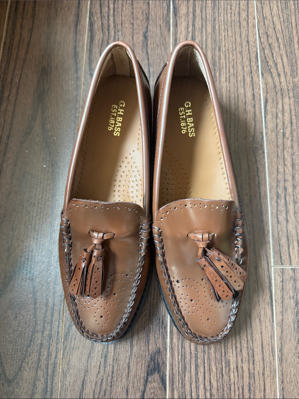 G.H. Bass & Co. Brown Leather Tassel Loafers